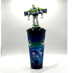 New Toy Story 5 Collectible Plastic Cup, Buzz Lightyear Figurie. Lid & Straw